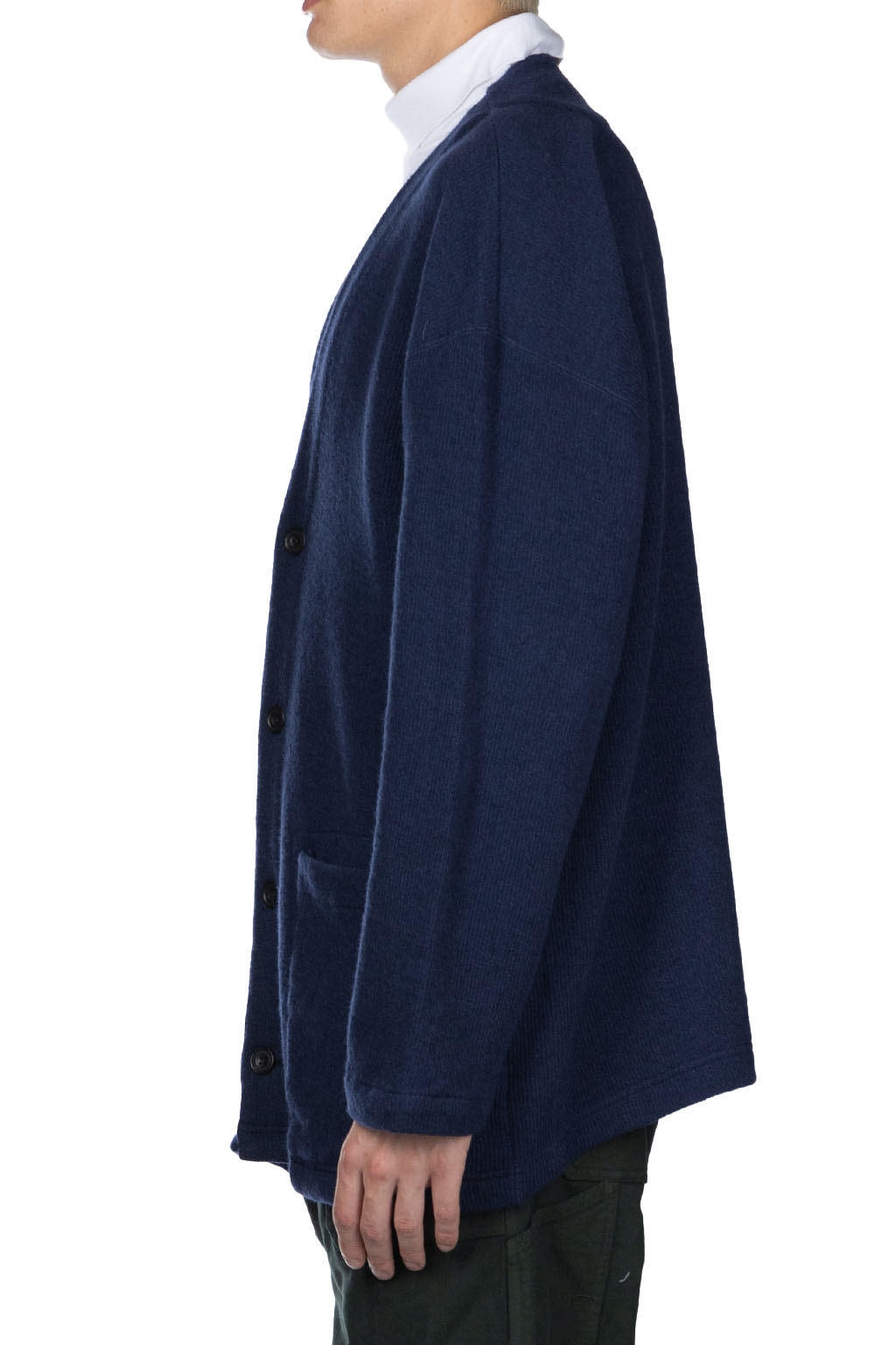 ts(s) - Double Face Jersey 4 Button Cardigan - Navy